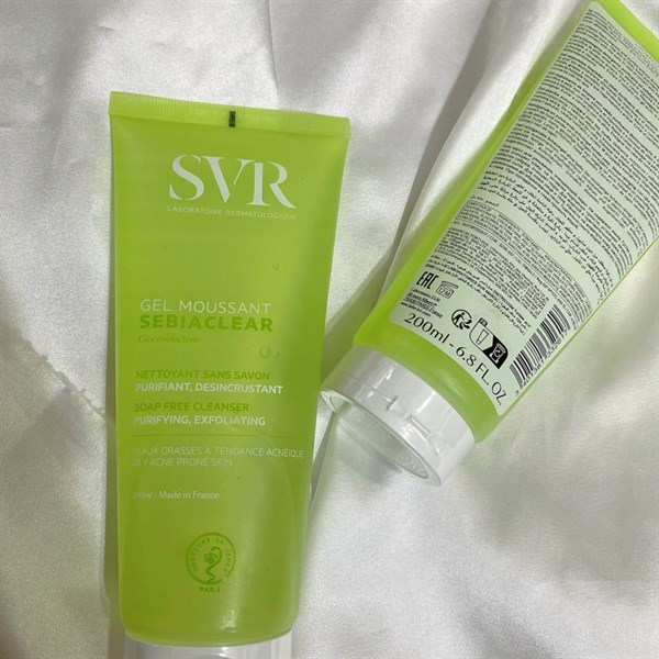 Gel rửa mặt dành cho da dầu mụn SVR Sebiaclear Gel Moussant 200ml