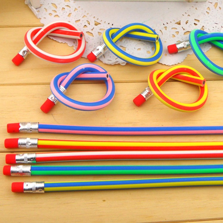 Combo 5 Bút chì dẻo gập theo ý muốn mà không gãy cho học sinh mầm non, học sinh lớp 1