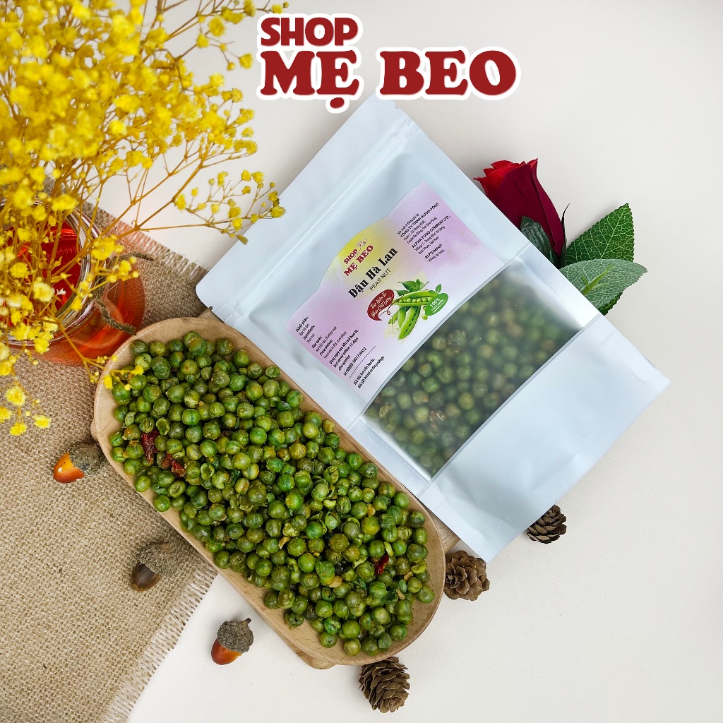 1KG Đậu Hà Lan Tỏi Ớt Sấy Giòn Loại 1 Shop Mẹ Beo