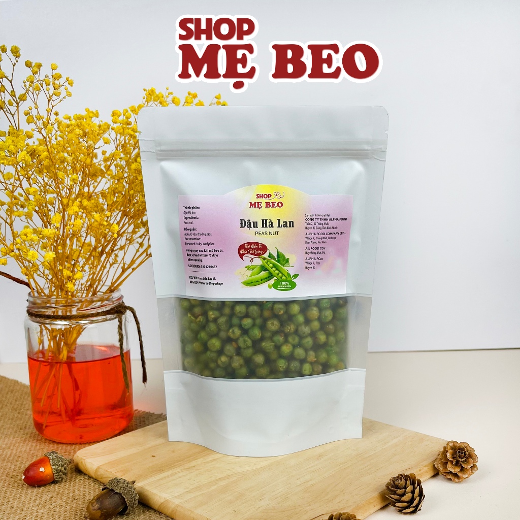 1KG Đậu Hà Lan Tỏi Ớt Sấy Giòn Loại 1 Shop Mẹ Beo