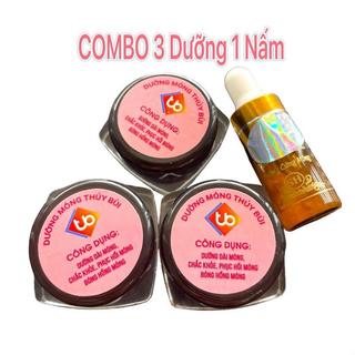 Hủ dưỡng móng chăm sóc móng tay chân, 1 combo gồm 3 hủ dưỡng và 1 lọ nấm móng chất dinh dưỡng cho móng