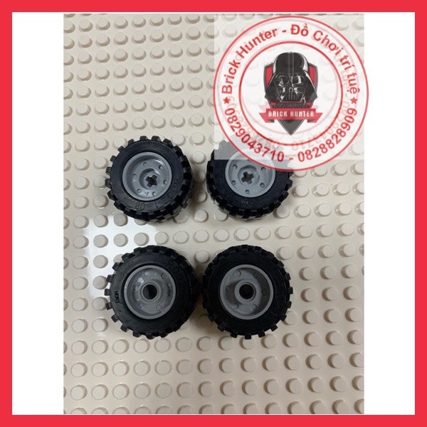 Phụ kiện Gạch part moc : Combo 2 bánh xe có lốp dày