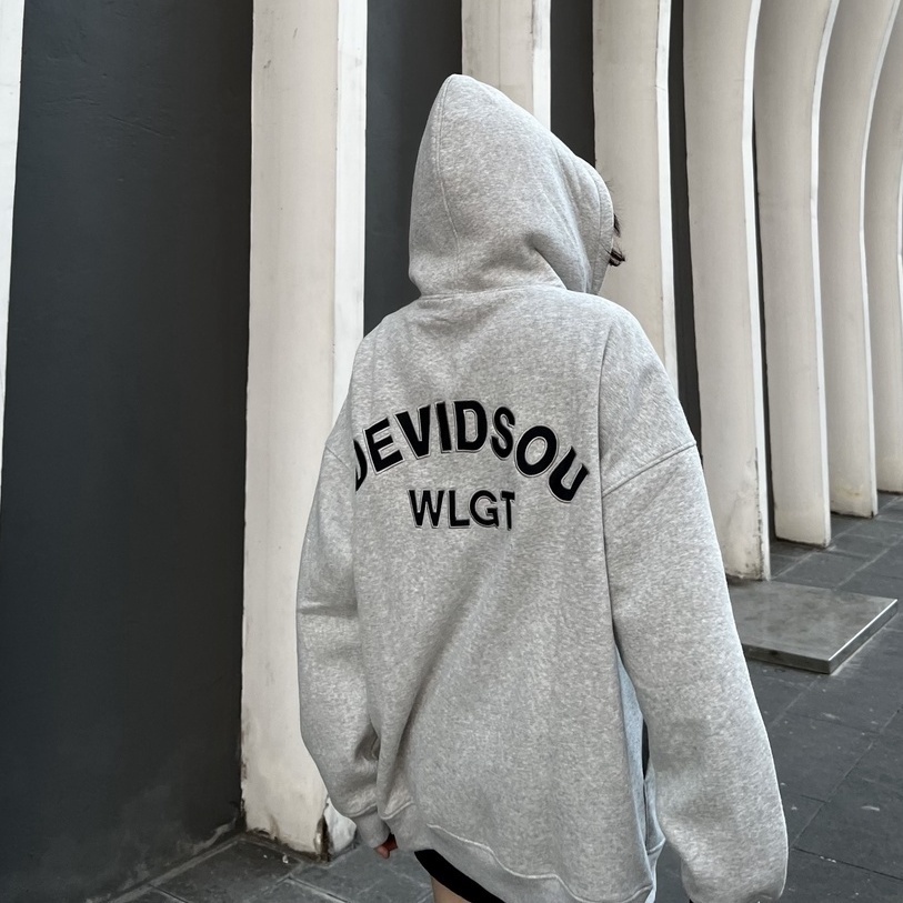 Áo Hoodie Zip 1990live, Áo Khoác Hoodie Form Rộng Có Mũ 2 lớp Chất Nỉ Bông dày dặn