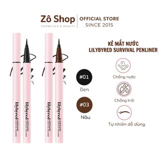 Kẻ mắt nước lilybyred siêu mảnh, lâu trôi am9 to pm9 survival penliner 0,6g