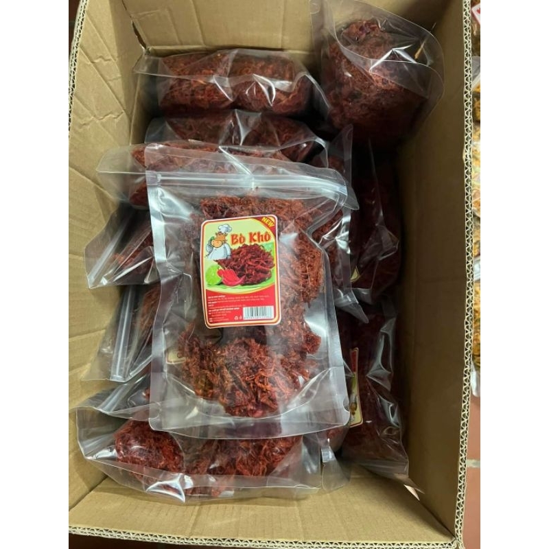 500g Khô Bò Sợi Xé Cay, Thơm, Ngon, Đậm Vị, Như Hìn