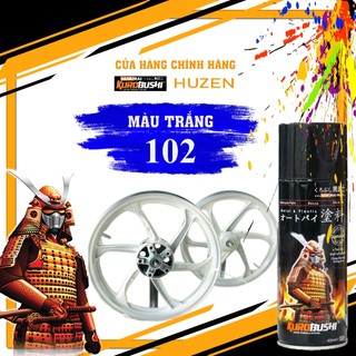 Màu trắng 102 Samurai cực đẹp chống rạn nứt kháng xăng công nghệ nhật bản 400ml