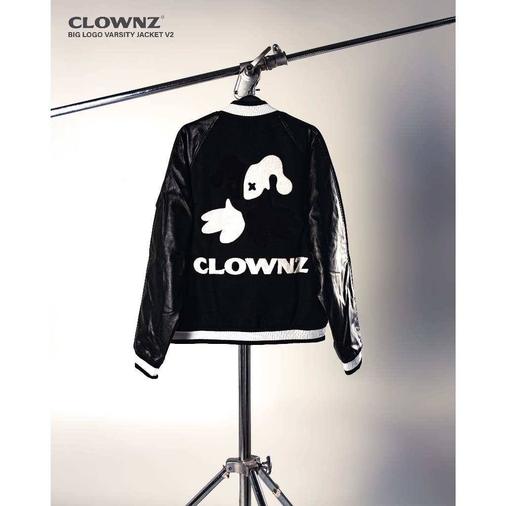 Áo khoác varsity jacket local brand Clownz Big Logo V2 unisex nam nữ, form rộng, nhiều màu