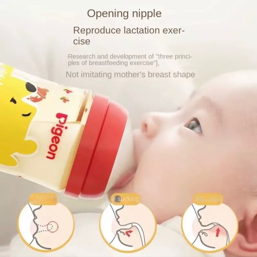 BÌNH PIGEON MICKY VÀNG TAY CẦM MẪU MỚI 2023 NÚM SIÊU MỀM THẾ HỆ III