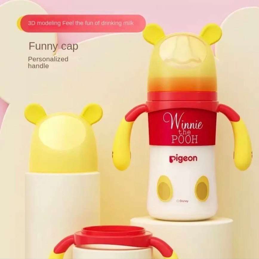 BÌNH PIGEON MICKY VÀNG TAY CẦM MẪU MỚI 2023 NÚM SIÊU MỀM THẾ HỆ III