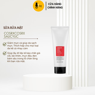 Sữa rửa mặt Cosrx Salicylic ACID Daily Gentle Cleanser (đỏ) 150ml