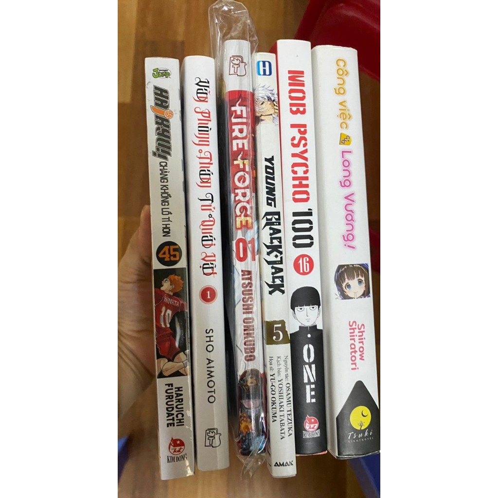 Vở truyên.tranh cũ Lô Lẻ 1: Blue Lock, Black Jack,  Mob Psycho, Asari, Guru, Nhà trọ nhất khắc, Văn phòng thám tử qv ...
