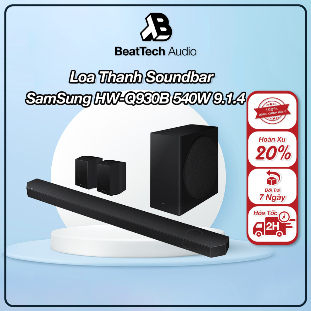 Bộ loa thanh Samsung HW-Q930B 540W 9.1.4 kênh- Hàng chính hãng 100% - Bảo hành 12 tháng