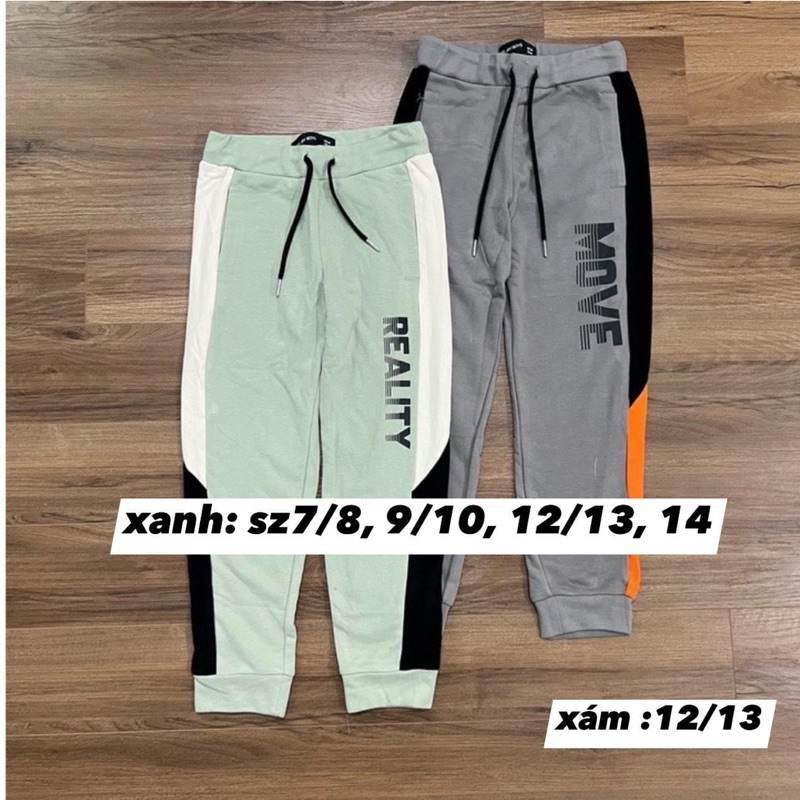 Quần nỉ da cá gee jay dư xịn sz 7/8-14y