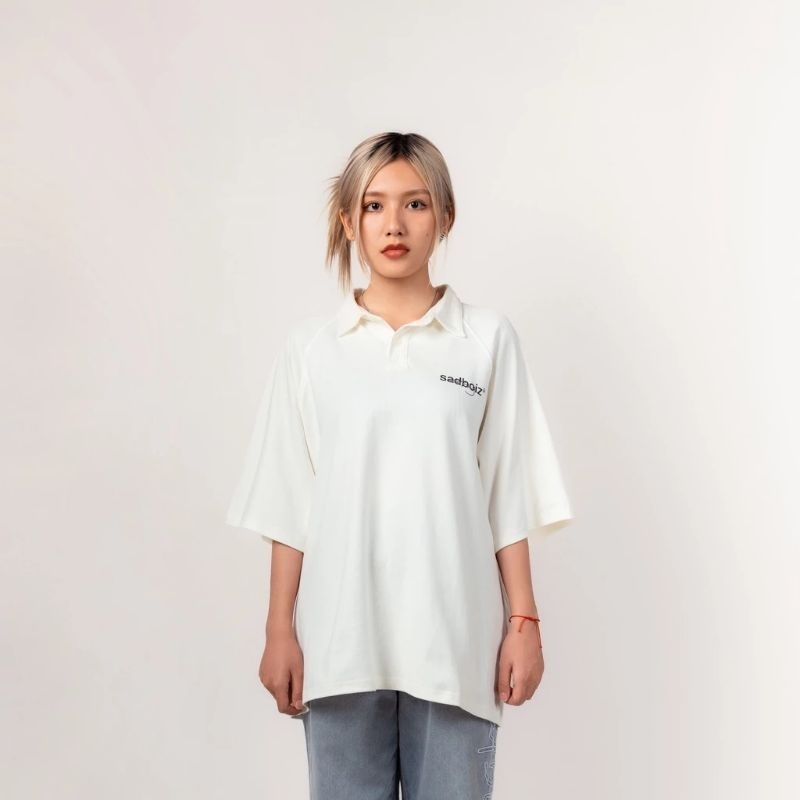 ÁO POLO SADBOIZ LOWKEY TRẮNG
