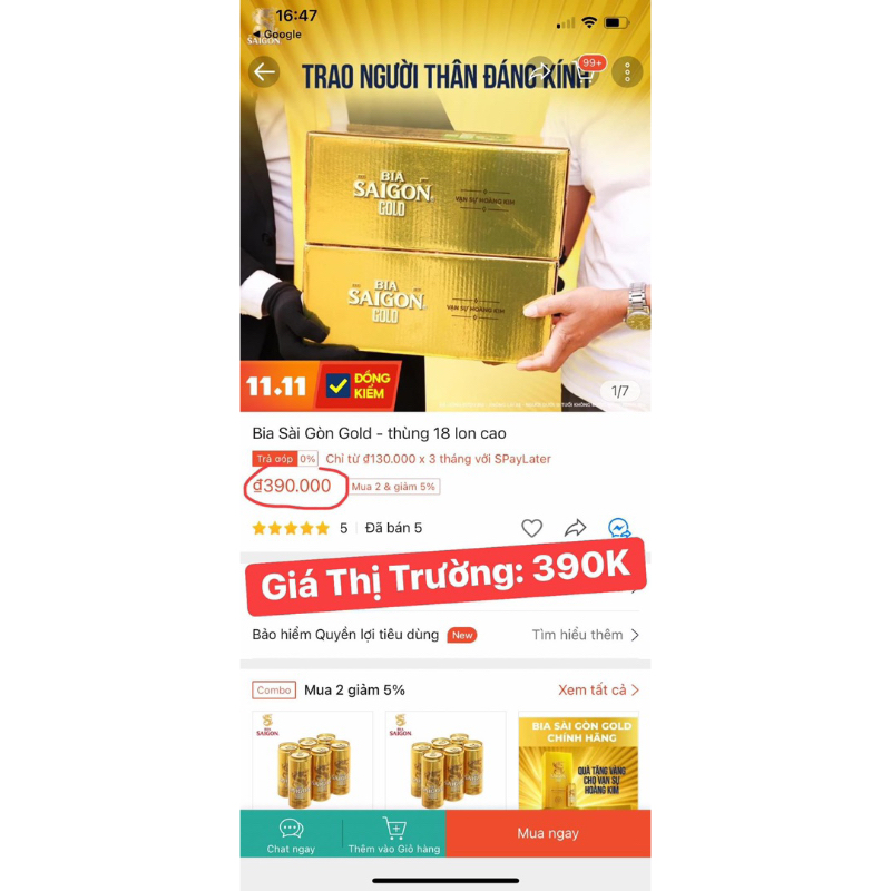 🍺🍺🍺🏆🏆🏆 #Thùng 1️⃣8️⃣ Lon #B.i.a #Sài_Gòn_Gold 3️⃣3️⃣0️⃣ml
