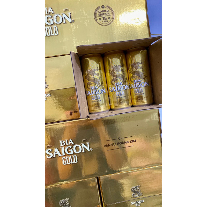 🍺🍺🍺🏆🏆🏆 #Thùng 1️⃣8️⃣ Lon #B.i.a #Sài_Gòn_Gold 3️⃣3️⃣0️⃣ml