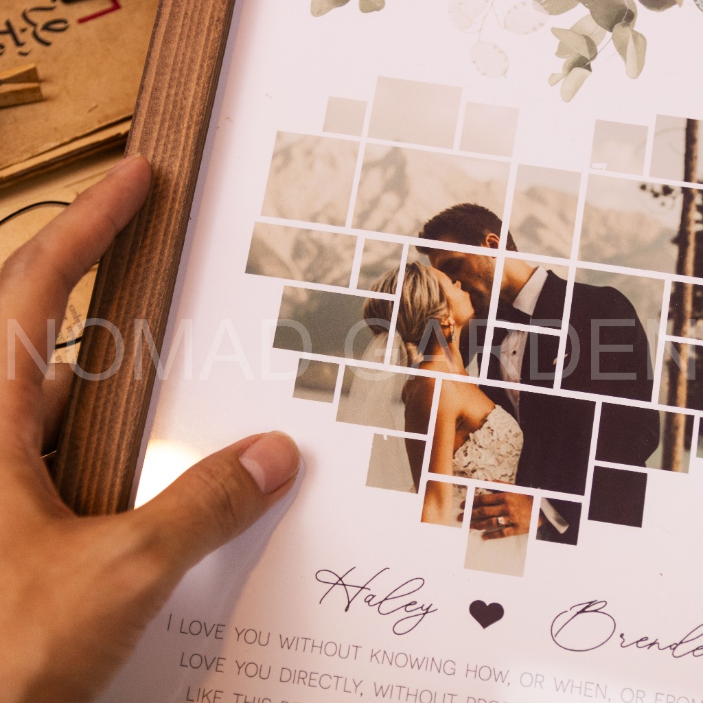 - Khung Ảnh Cưới Thiết Kế Sang Trọng Kèm Tên Dâu Rể Và Quote - By Nomad Garden