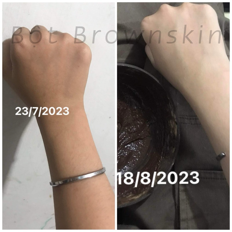 Bột Tắm Dưỡng Trắng Da Nhả Nắng Cơ Thể Brown Skin Handmade Cho Body