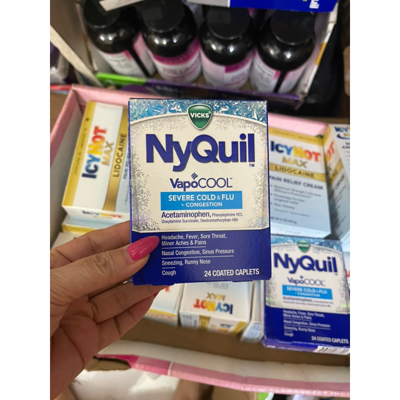 Thanh lý nyquil viên giảm ho hạ sốt date 4-2024