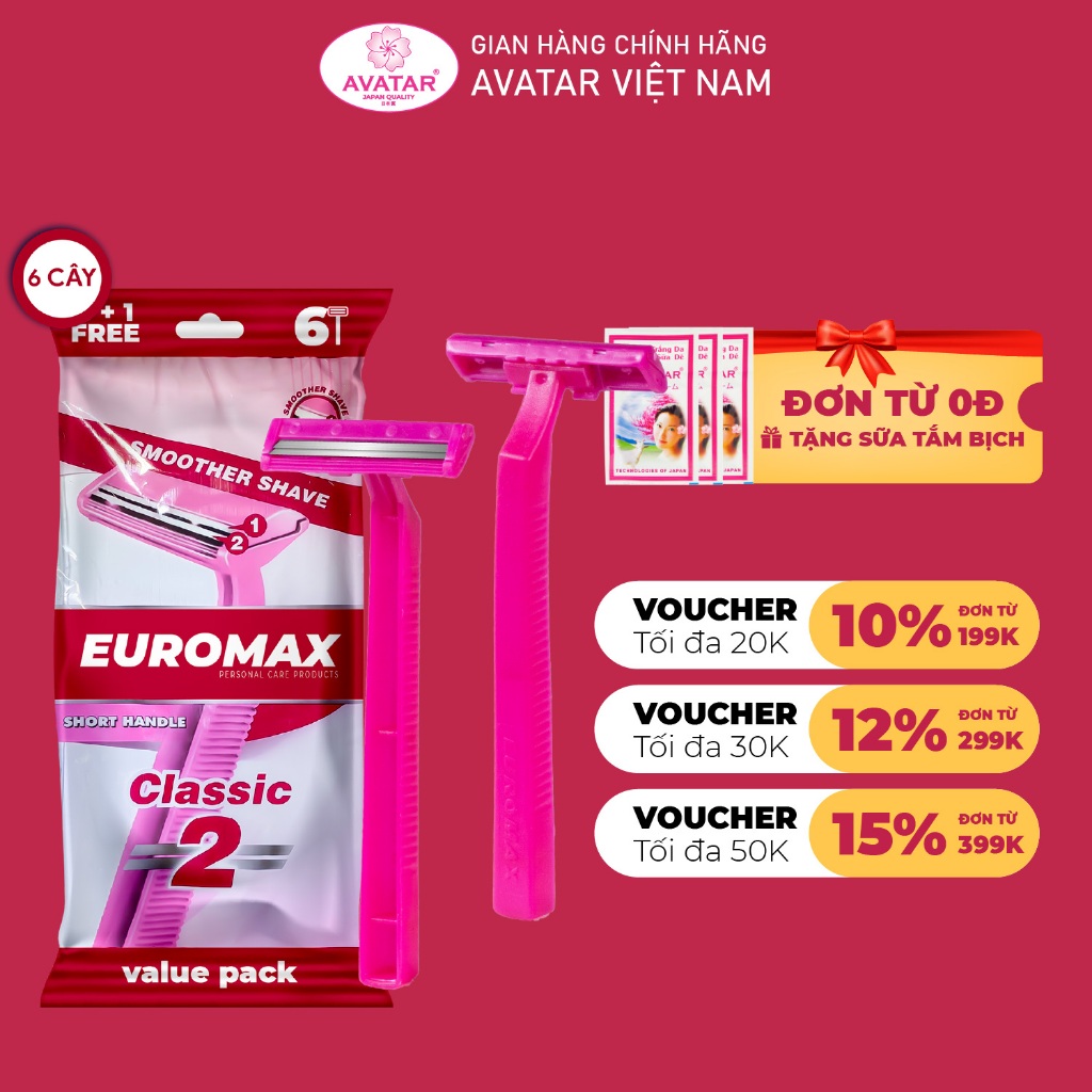 Set 18 Dạo Cao LiYu Euromax Hai Lưỡi Dùng Một Lần Super Thin Cho Nữ Bịch