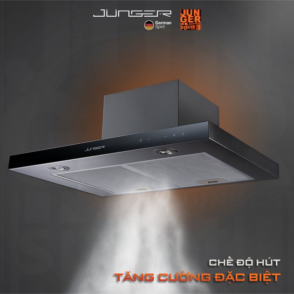 Hút mùi Junger HRJ-700 Công suất 1000m3/h Động cơ AC hút xả trực tiếp Hàng Chính Hãng Bảo Hành 12 Tháng