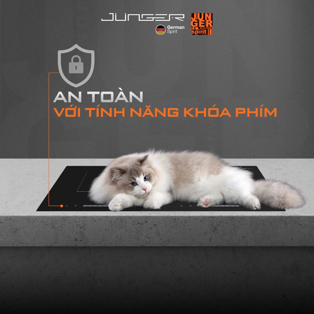 Bếp đôi điện từ hồng ngoại Junger SIS-66 4200W Không kén nồi Hàng Chính Hãng Bảo Hành 36 Tháng