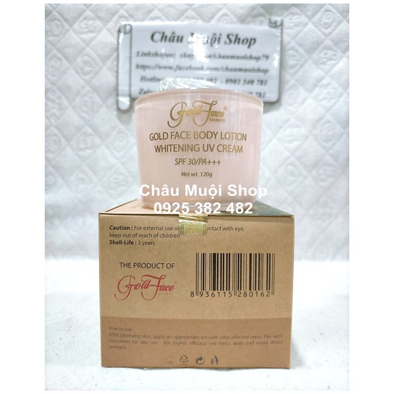 🌹KEM DƯỠNG DA TRẮNG DA TOÀN THÂN GOLD FACE BODY LOTION WHITENING UV CREAM