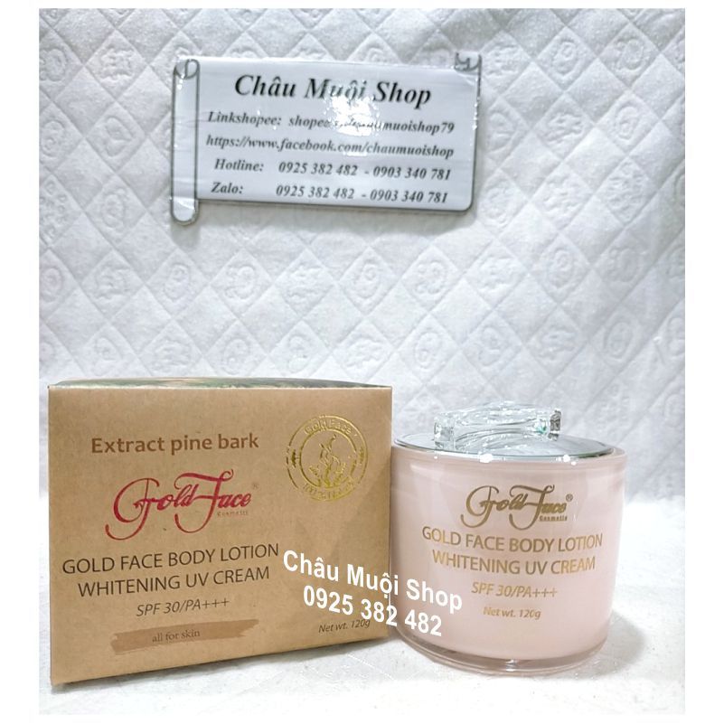 🌹KEM DƯỠNG DA TRẮNG DA TOÀN THÂN GOLD FACE BODY LOTION WHITENING UV CREAM