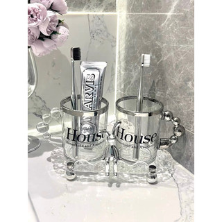 set cốc thuỷ tinh đánh răng kèm khay