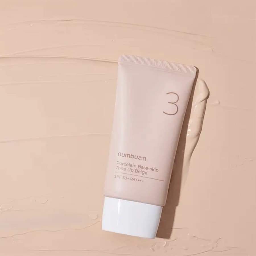 Kem Chống Nắng Nâng Tone Cho Da Nhạy Cảm Numbuzin No.3 Porcelain Base-skip Tone Up Beige 50ml