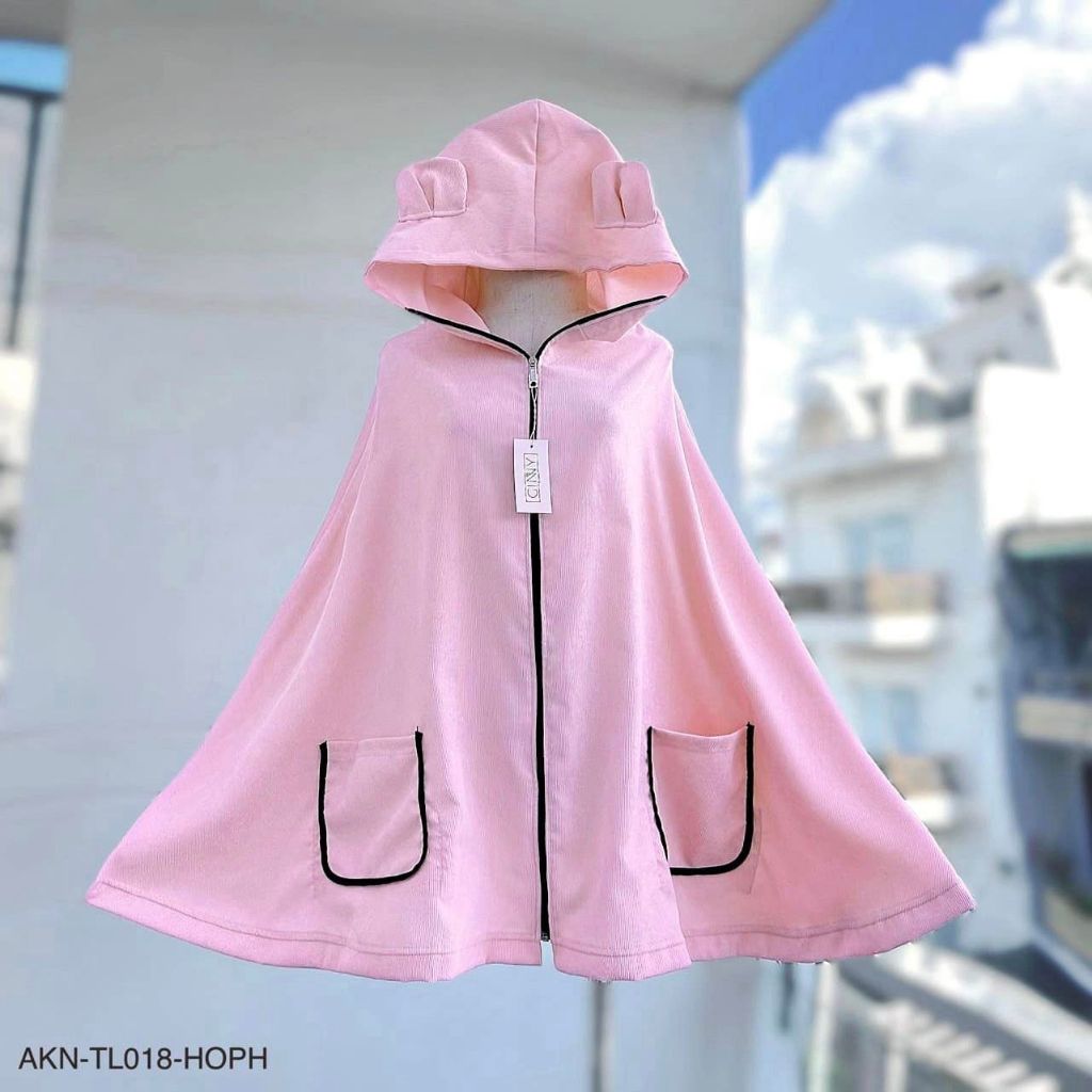 Áo khoác nữ Ginny Nhung Angle TL018 I Chống tia UV I Áo khoác nhung tăm nhí chống nắng