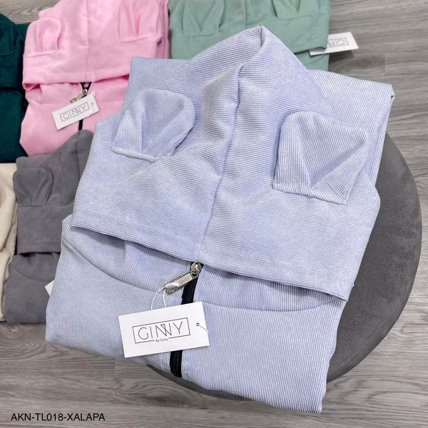 Áo khoác nữ Ginny Nhung Angle TL018 I Chống tia UV I Áo khoác nhung tăm nhí chống nắng