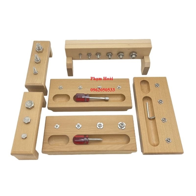 bulong, ốc vít montessori , thực hành cuộc sống montessori, ốc vít đỏ montssori