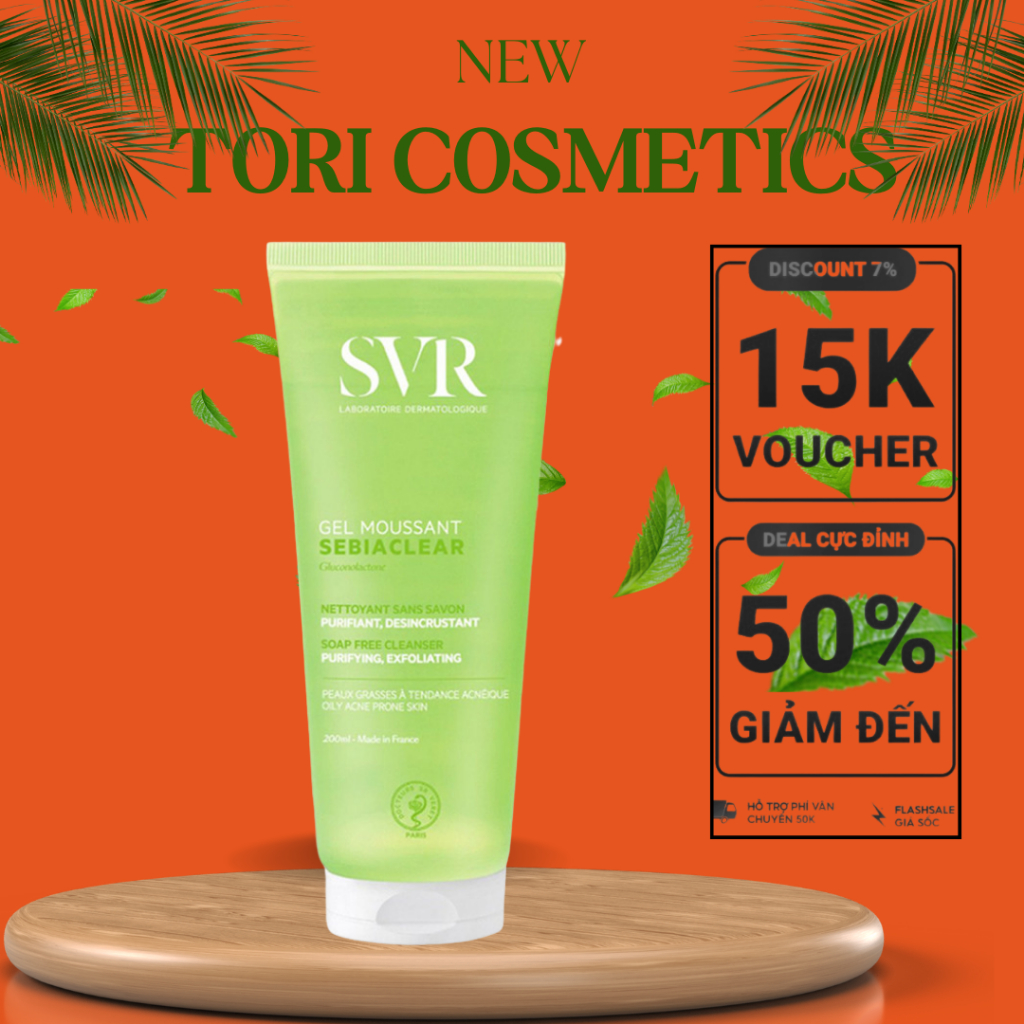 Sữa Rửa Mặt SVR Cho Da Dầu Mụn - SVR Sebiaclear Gel Moussant 200ml