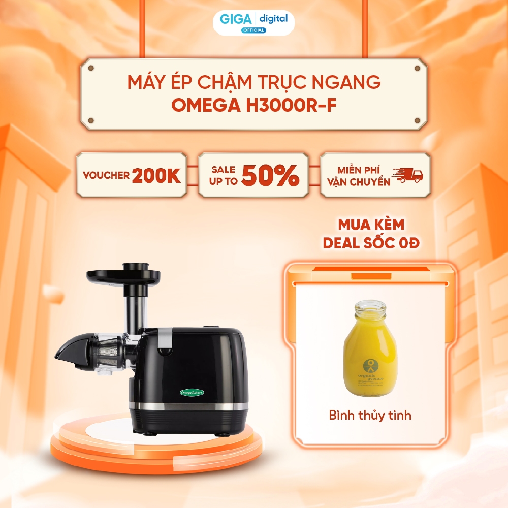 Máy Ép Chậm Trục Ngang Xiaomi Omega H3000R-F Nhập Khẩu Mĩ - Ép Rau Củ, Sinh Tố, Cần Tây BH 12 Tháng