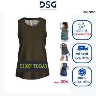 [Chính hãng] Áo tập gym, yoga nữ tank top DSG phối lưới xuất dư