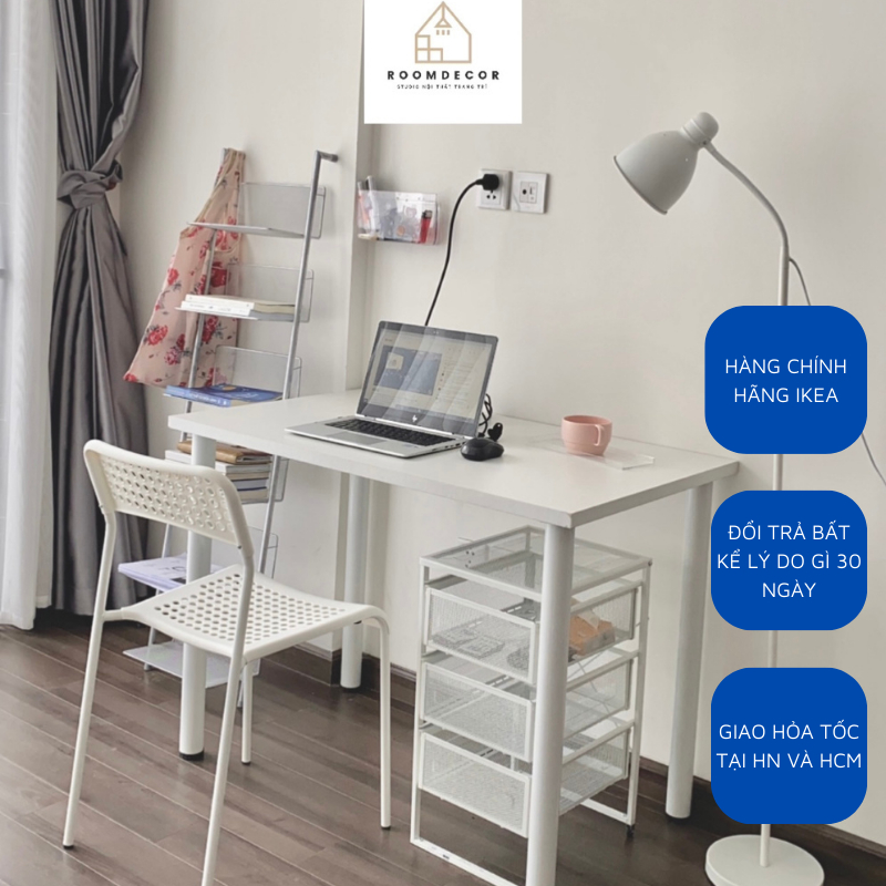 Bàn Làm Việc Ikea Chính Hãng Lắp Ráp Thông Minh Decor Phong Cách Hàn Quốc