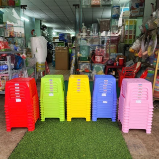 Combo 10 ghế nhựa lùn lưới duy Tân combo5, bàn ghế nhựa trà chanh