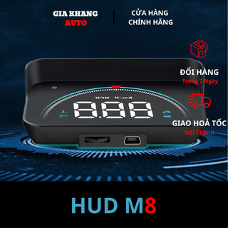 HUD M8 Màn hình hắt kính HUD M8 hiển thị tốc độ và cảnh báo tốc độ cắm cổng OBD