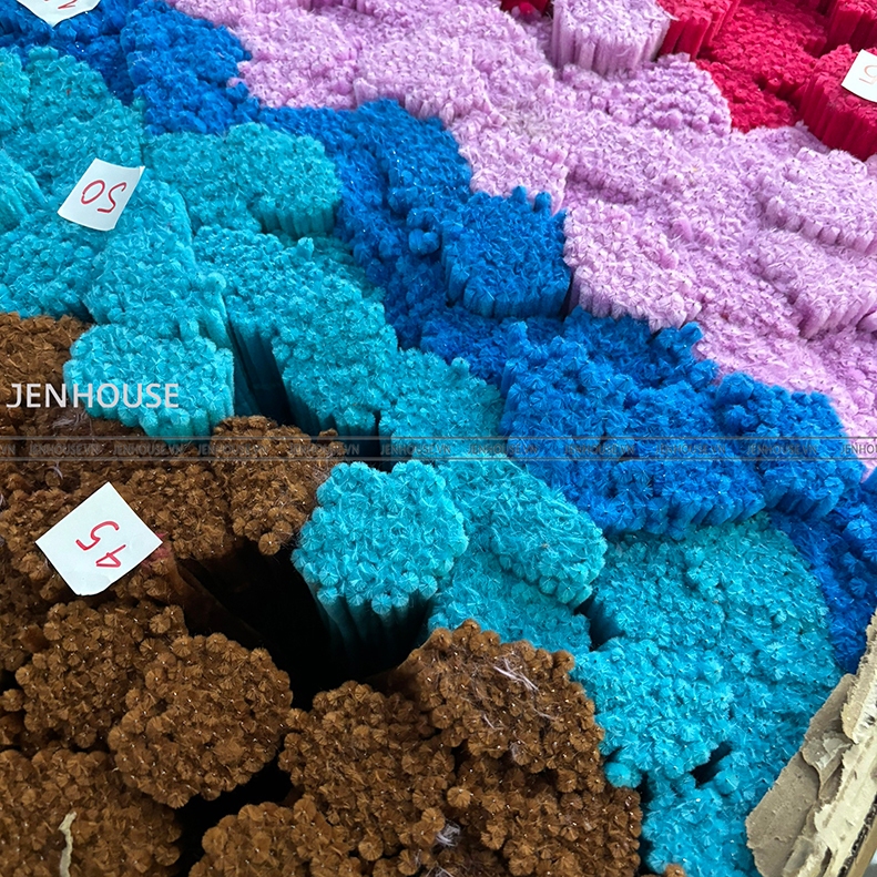 Set 200 Kẽm nhung loại 1 tên màu sắc bất ổn  - Bông dày làm hoa, đồ trang trí handmade, Dây kẽm lông làm đồ chơi thủ côn