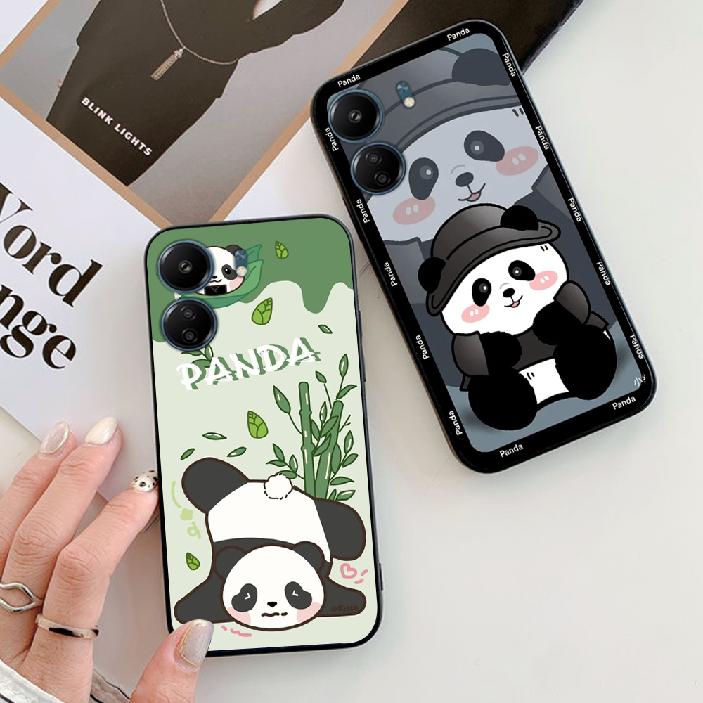 Ốp lưng xiaomi redmi 13c in hình gấu trúc panda cute