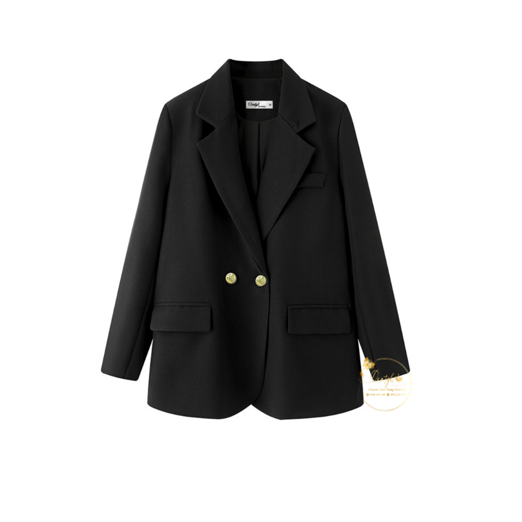 Áo vest blazer dài tay cao cấp Oxatyl A61 Áo 2 lớp vải chéo mỹ dày dặn thời trang công sở trẻ trung
