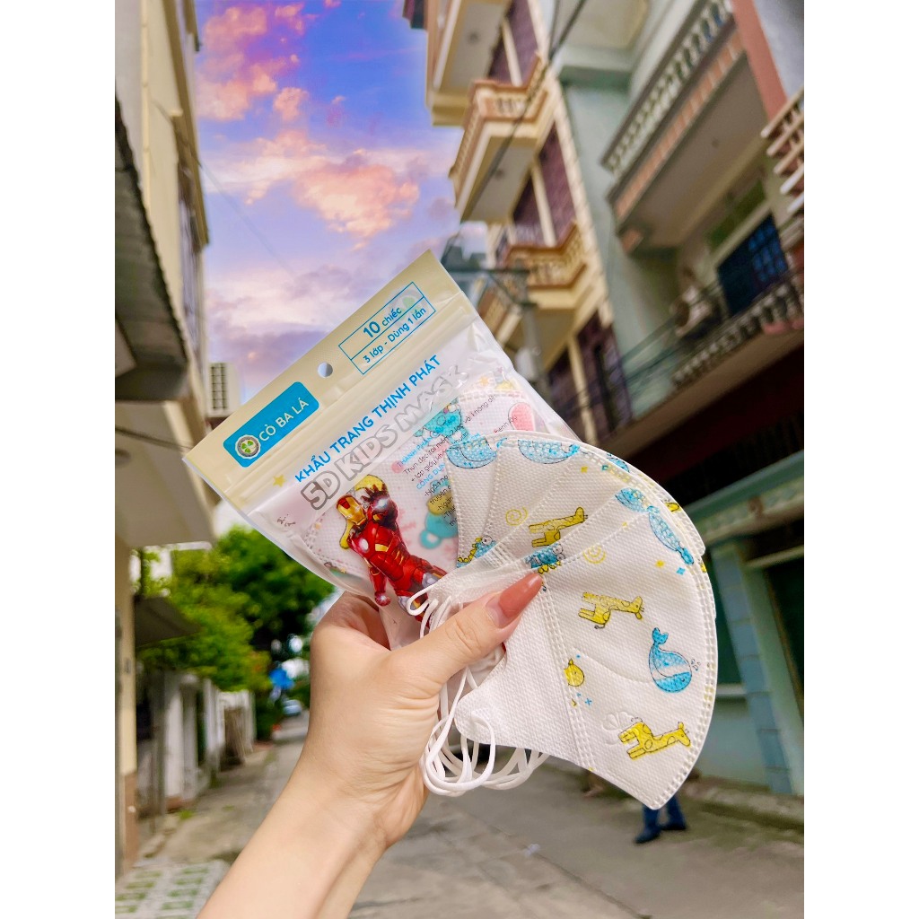 Combo 100 Cái Khẩu Trang 5D Thịnh Phát Cho Bé KIDS Khẩu Trang Trẻ Em An Toàn Tiện Lợi