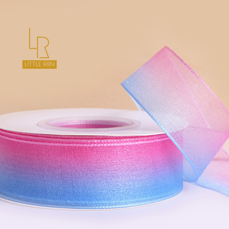 Dây Ruy Băng Voan Pha Màu Độc Lạ, Độc Đáo, Gói Quà, Gói Hộp Bánh, Gói Hoa, Buộc Tóc