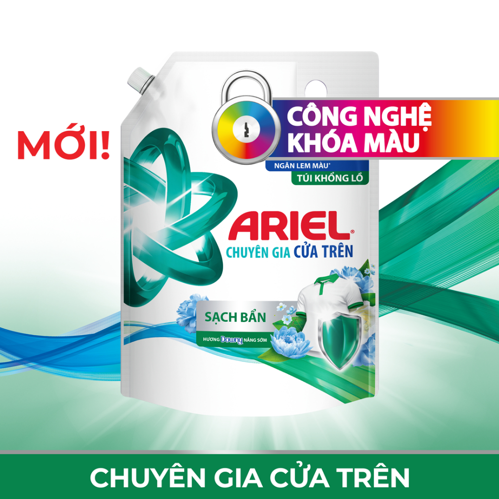 Combo 2 Túi Nước Giặt ARIEL Chuyên Gia Cửa Trên Hoa Oải Hương 3.9KG/túi