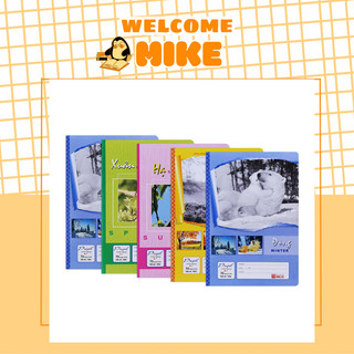Set 10 Quyển Vở Kẻ Ngang Hồng Hà Bốn Mùa 72 trang