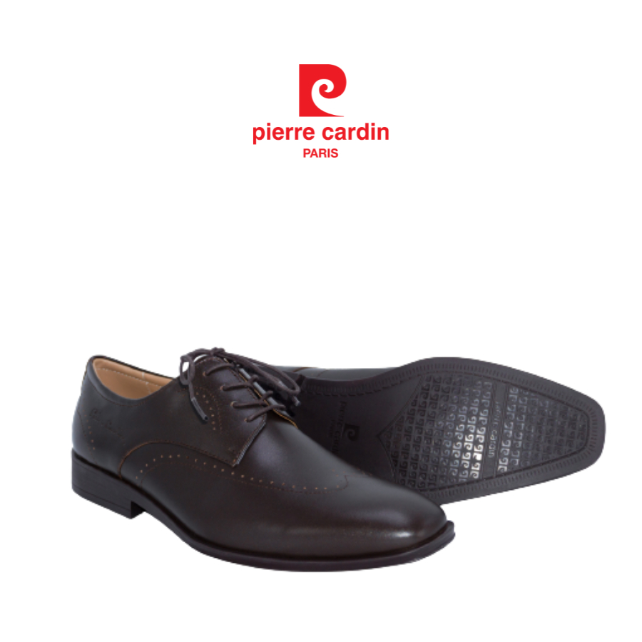 Giày tây nam Pierre Cardin derby có dây, chất liệu da bò thật cao cấp, đế cao su - 770