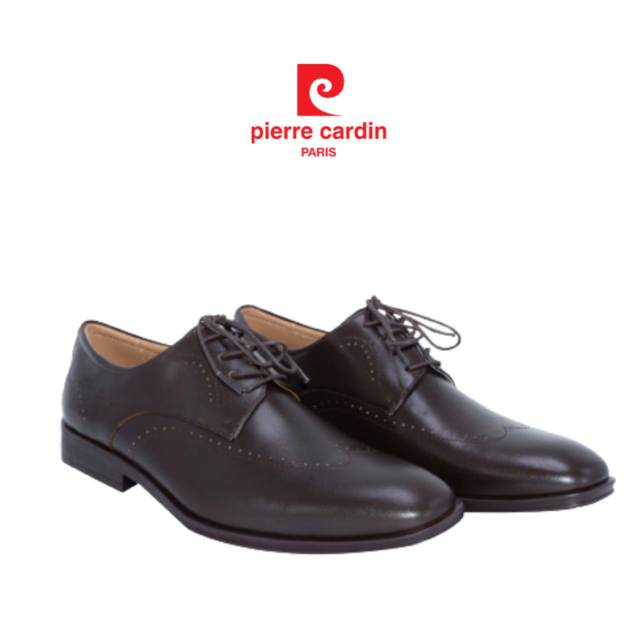 Giày tây nam Pierre Cardin derby có dây, chất liệu da bò thật cao cấp, đế cao su - 770