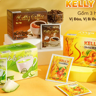 Trà Giảm Cân Kelly Detox Vị Đào, Bí Đao, Cafe, Trà Hỗ Trợ Giảm Mỡ Kiểm Soát Cân Nặng Kelly Detox Chính Hãng Body Fit