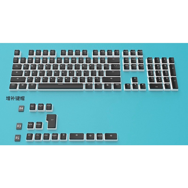 Keycap PBT Pudding nút bàn phím cơ xuyên led nhiều màu phù hợp các loại bàn phím cơ phổ thông | 119 nút